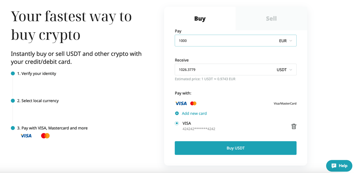 How to Buy USDT with Credit Card on Bitget image 4